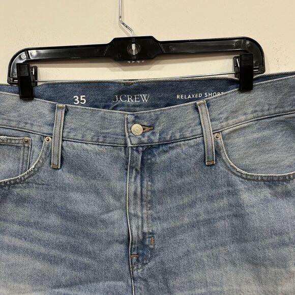 J Crew Light Wash Denim Cotton Relaxed Cut Off Shorts 35 Women’s Plus Size - Picture 2 of 5